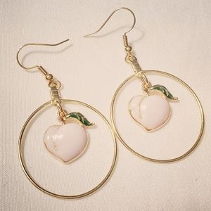Gold and Peach Earrings
